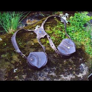 Vegan leather utility holster harness